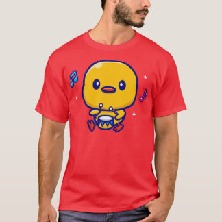 T-shirt Cute Canard Jouer Du Tambour