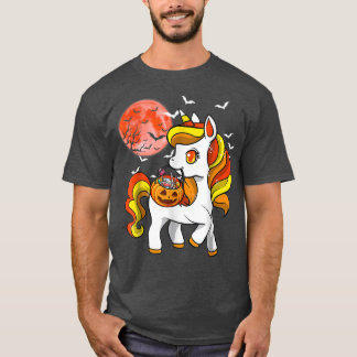 T-shirt Cute Candy Corn Unicorn Halloween 172