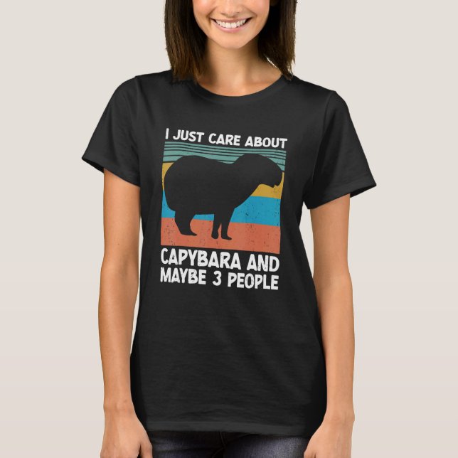 T-shirt Cute Capybara animal aquatique rongeur animal anim (Devant)