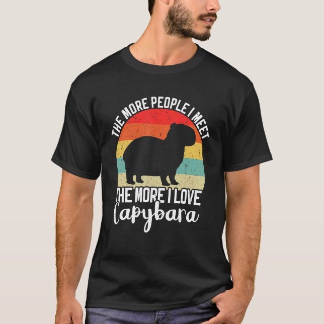 T-shirt Cute Capybara animal aquatique rongeur de rongeur  (Devant)