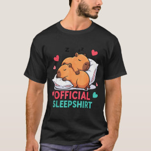 T-shirt Cute Capybara Official Pyjama de Nuit Confortable