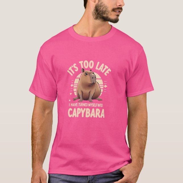 T-shirt Cute Capybara Transformation - Mème humoristique I (Devant)