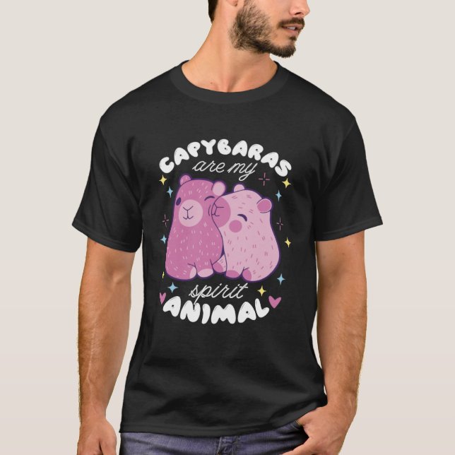 T-shirt Cute Capybaras Are My Spirit Animal Capybara (Devant)
