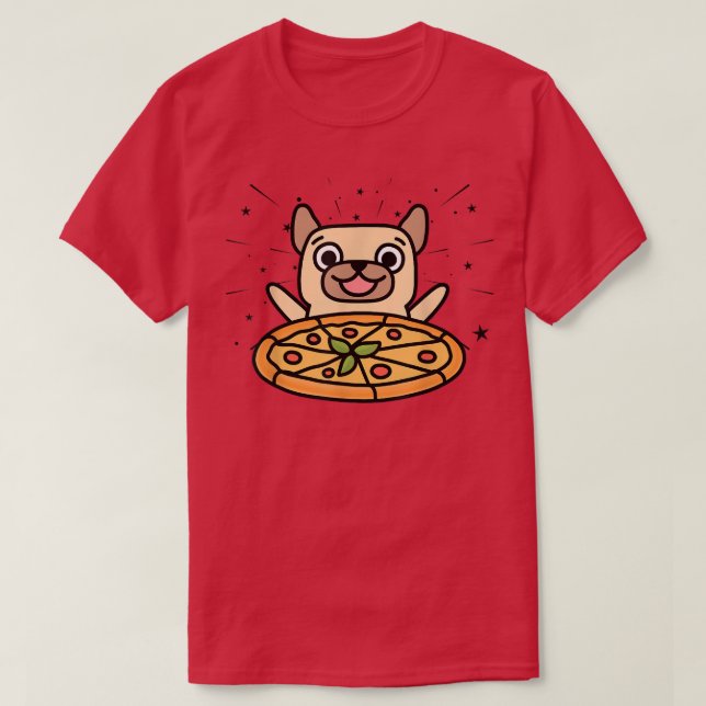 T-shirt Cute Carlin Graphique Pizza Lover Manger Italien P (Design devant)