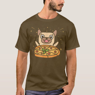 T-shirt Cute Carlin Graphique Pizza Lover Manger Italien P