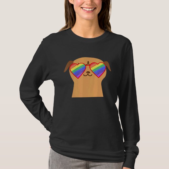 T-shirt Cute Carlin Lgbtq Pride Stuff Ados Rainbow Sunglas (Devant)
