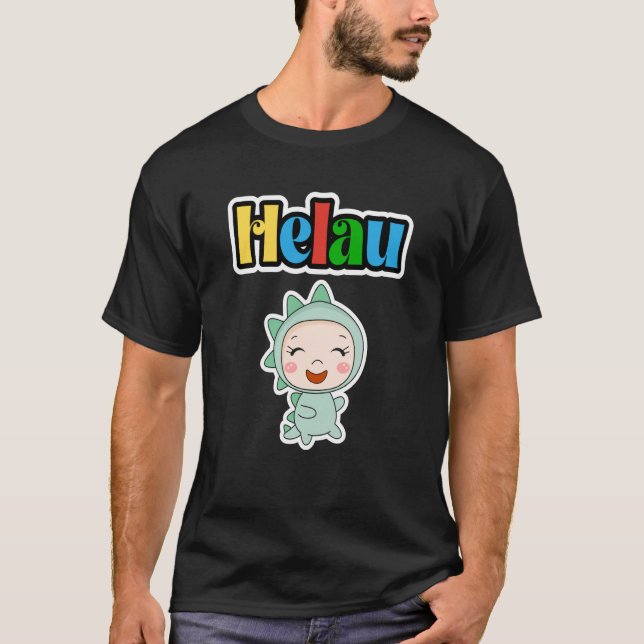 T-shirt Cute Carnival Animal Meenz Helau Party Dinosaur (Devant)