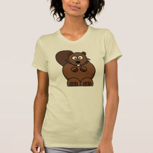T-shirt Cute Cartoon Beaver Funny Bois Animal