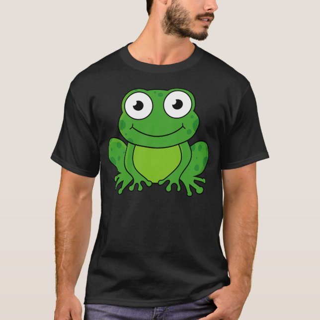 T-shirt Cute Cartoon Frog Funny Toad Caecilian Croaker Kid (Devant)