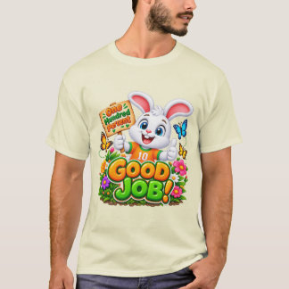 • T-shirt Cute Cartoon Lapin Bon Travail Enfants