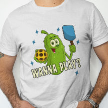 Cute Cartoon Pickle Wanna Jouer Pickleball