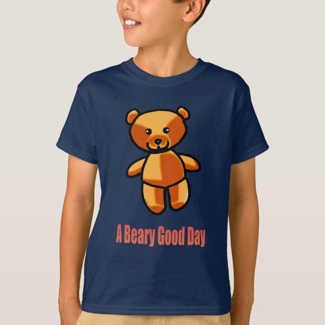 T-shirt Cute Cartoon Teddy Bear Pun Illustration (Devant)