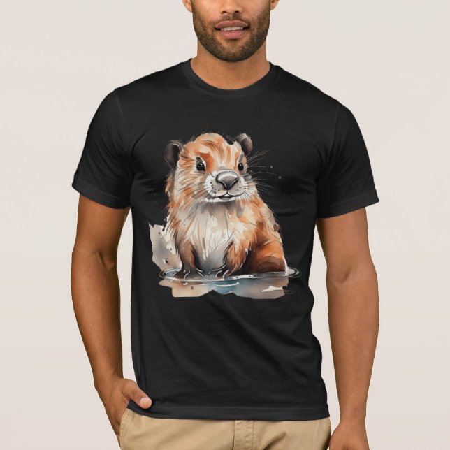 T-shirt Cute castor (Devant)