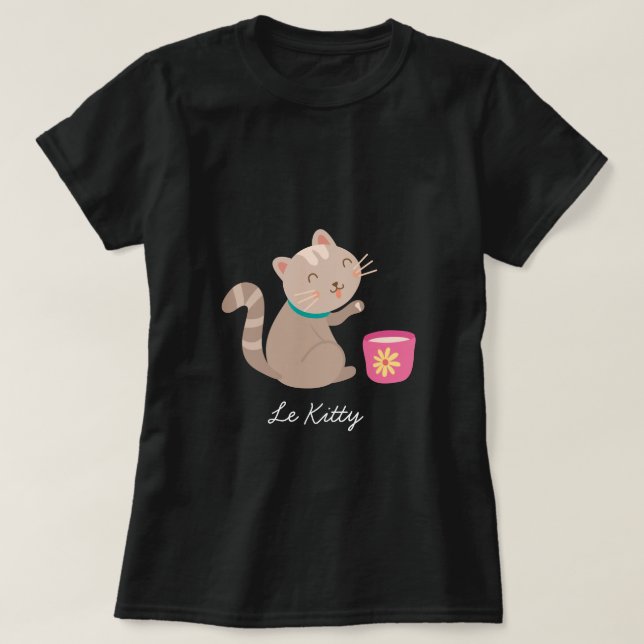 T-shirt Cute cat (Design devant)