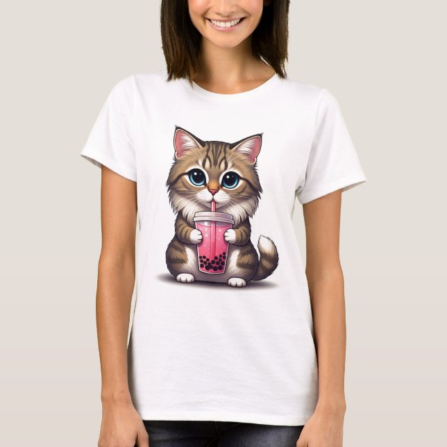 T-shirt Cute Cat Boba (Devant)