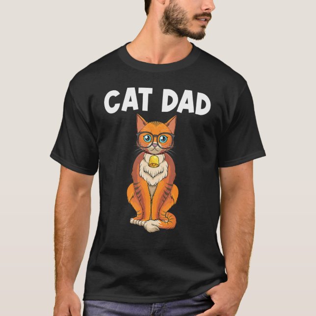 T-shirt Cute Cat For Dad Father Kitten Feline Pet Cat (Devant)