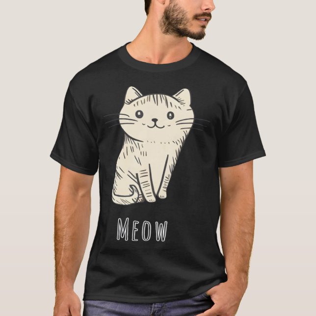 T-shirt Cute Cat   For Womens and Mens Cat Mom and Cat Dad (Devant)