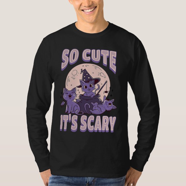 T-shirt Cute cat Halloween outfit so cute it's scary (Devant)