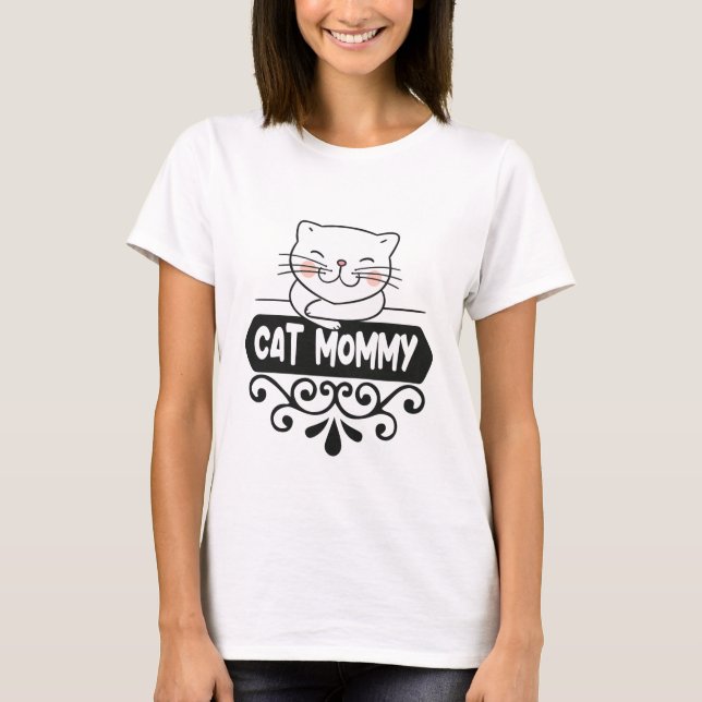 T-shirt Cute Cat maman animal animal amoureux (Devant)