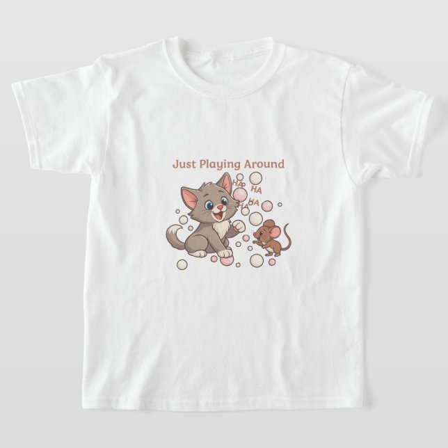 T-shirt Cute Cat & Mouse Friendship (Poser)
