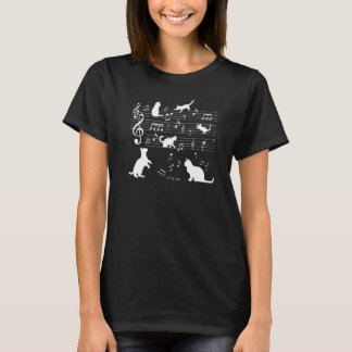 T-shirt Cute Cat Music