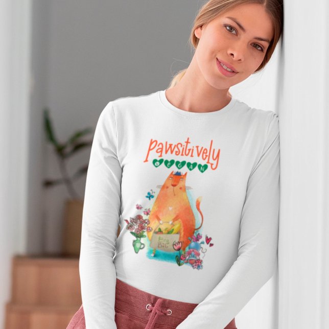 T-shirt Cute Cat Souris Pawsitivement Humour végétal (Créateur téléchargé)
