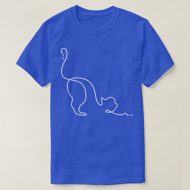 T-shirt Cute Cat Stretch Belle Ligne Graphique Design (Design devant)