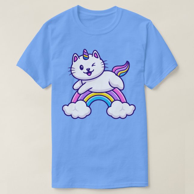 T-shirt Cute Cat Unicorn Vol (Design devant)