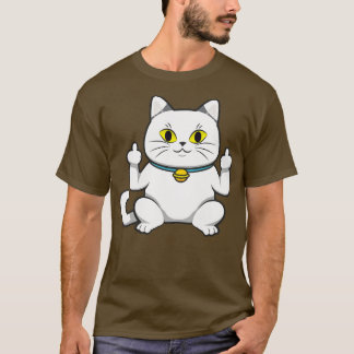 T-shirt Cute Cat Vous Montre Le Doigt Moyen