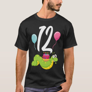 T-shirt Cute Caterpillar 12e Anniversaire Papillons pour e