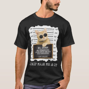 T-shirt Cute Catnip M'A Fait Faire Chat Mugshot Homme T-sh