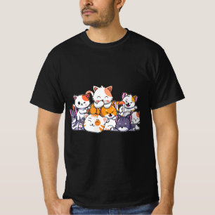 T-shirt Cute Cats Anime Kawaii Japonais Otaku Neko Don Wo