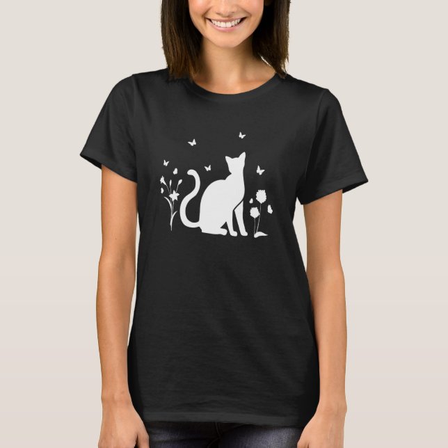 T-shirt Cute Cats Cat  I Cute Cats Butterflies (Devant)