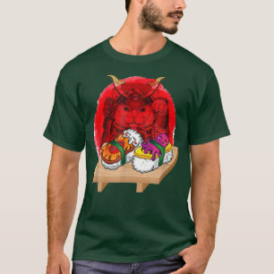 T-shirt Cute Cats Japonais Nigiri Cute Cat Aime Le Sushi