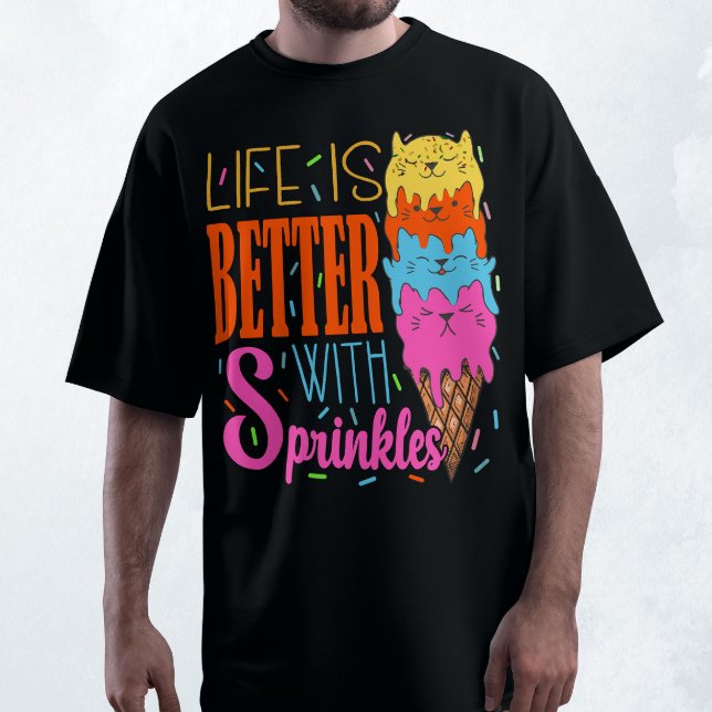 T-shirt Cute Cats Life is Better With Sprinkles Amoureux d (Créateur téléchargé)