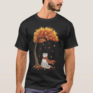 T-shirt Cute Cats Lover Scottish Fold Cat Fall Autumn