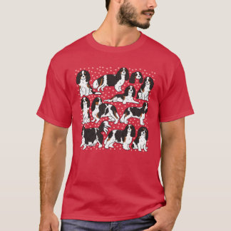 T-shirt Cute cavalier king charles spaniel dog pattern fri
