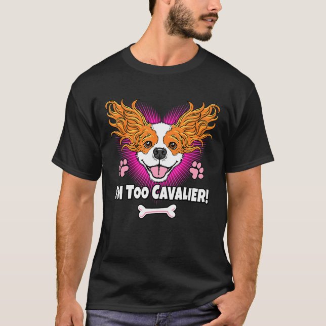 T-shirt Cute Cavalier King Charles Spaniel Funny Chien Chi (Devant)