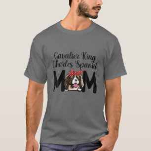 T-shirt Cute Cavalier King Charles Spaniel Maman Fête des