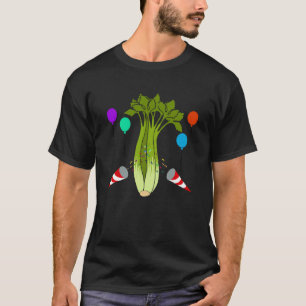 T-shirt Cute céleri légumes aliments sains poitrine