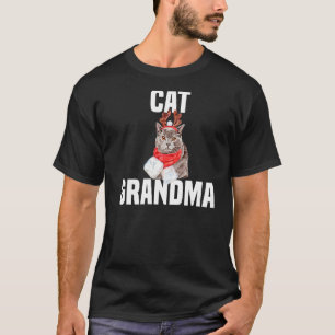 T-shirt Cute Chartreux Chat avec Costume Reindeer Chat Gra