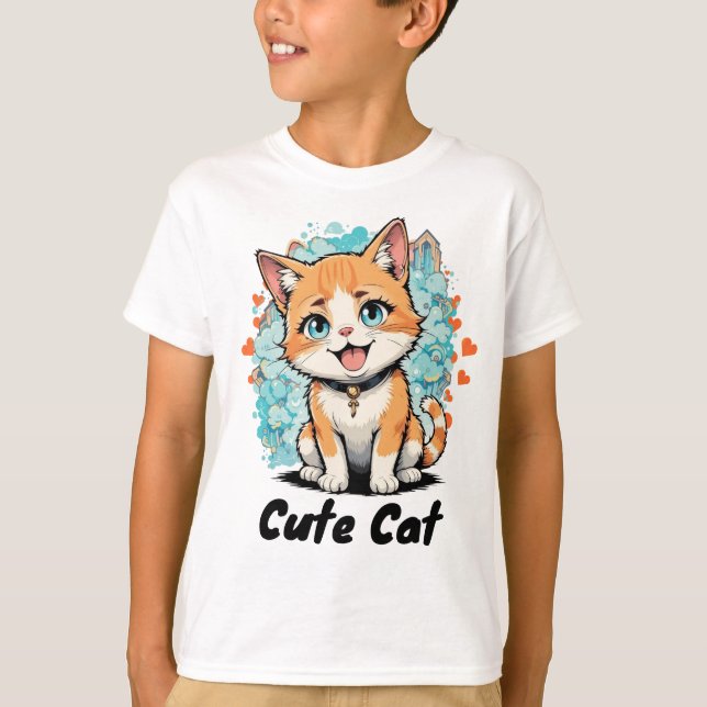 T-shirt Cute chat (Devant)