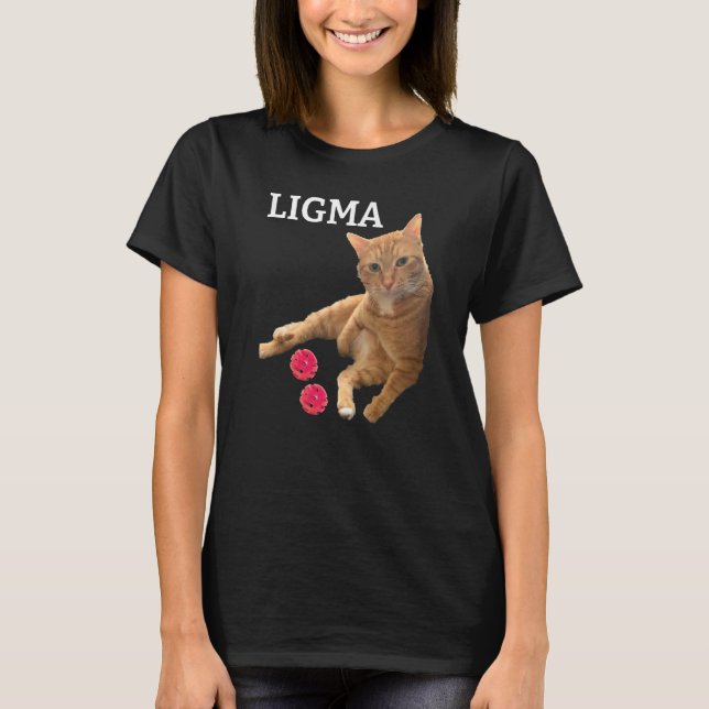T-shirt Cute Chat avec jouets Ligma blague (Devant)