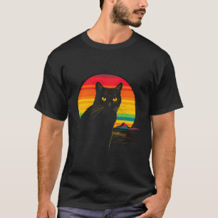 T-shirt Cute Chat Devant Rainbow Cats Lover Catowner