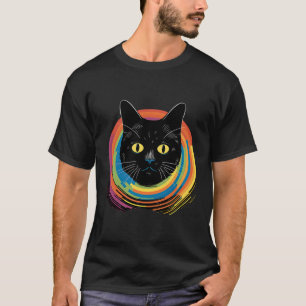 T-shirt Cute Chat Devant Rainbow Cats Lover Catowner