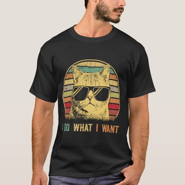 T-shirt Cute Chat Je Fais Ce Que Je Veux Ca Chat (Devant)