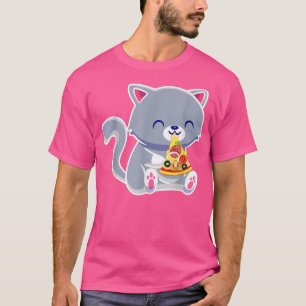 T-shirt Cute Chat Kawaii Anime Chat pizza Anime Anime Aima