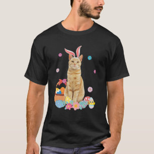 T-shirt Cute Chat Lapin De Pâques Oreilles Pour Garçons Fi