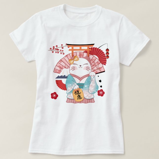 T-shirt Cute Chat Lucky (Design devant)