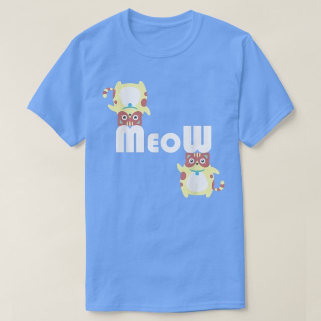 T-shirt Cute chat Meow Kitty Kitten  (Design devant)
